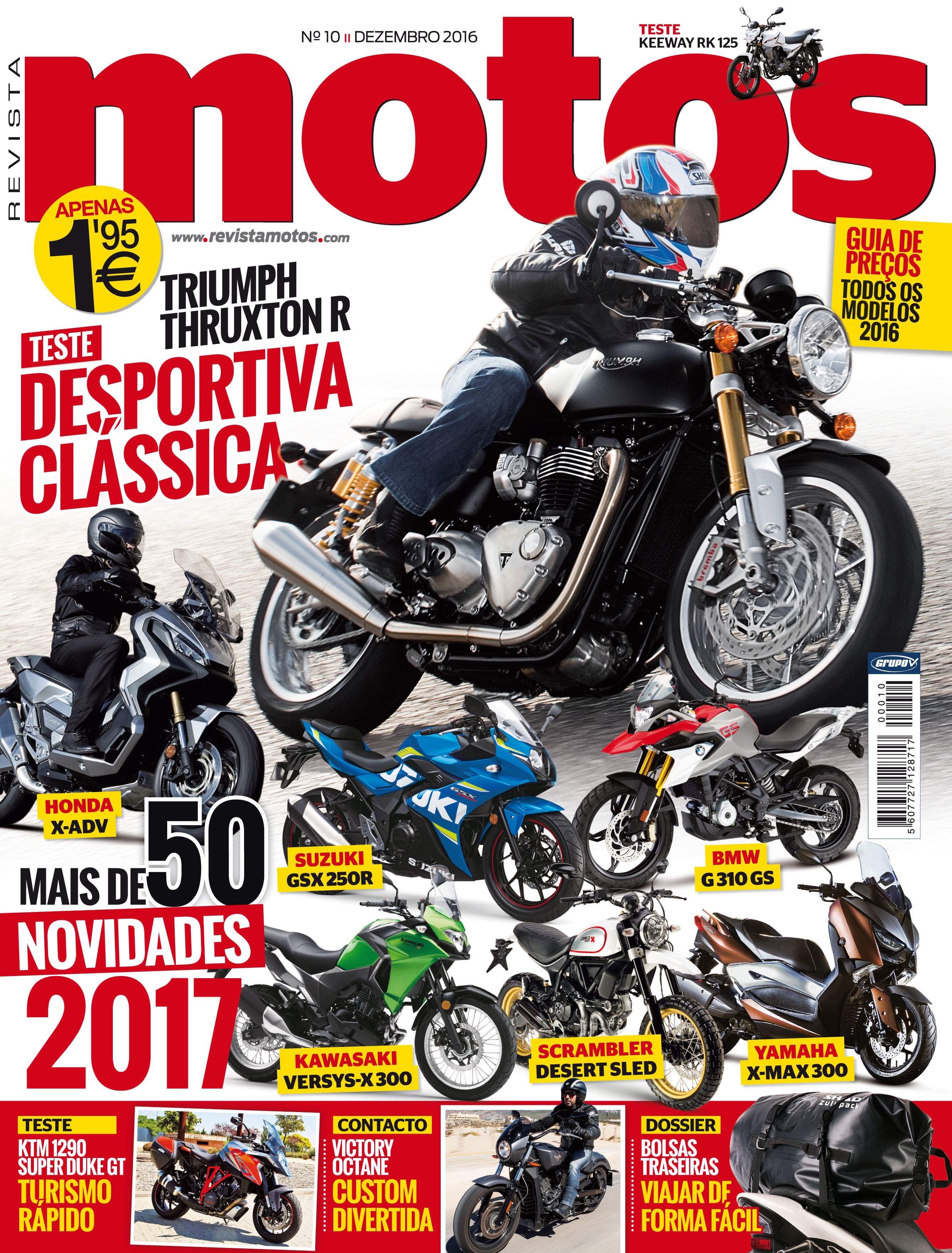 Revista Motos já tem edição de dezembro numa banca perto de si