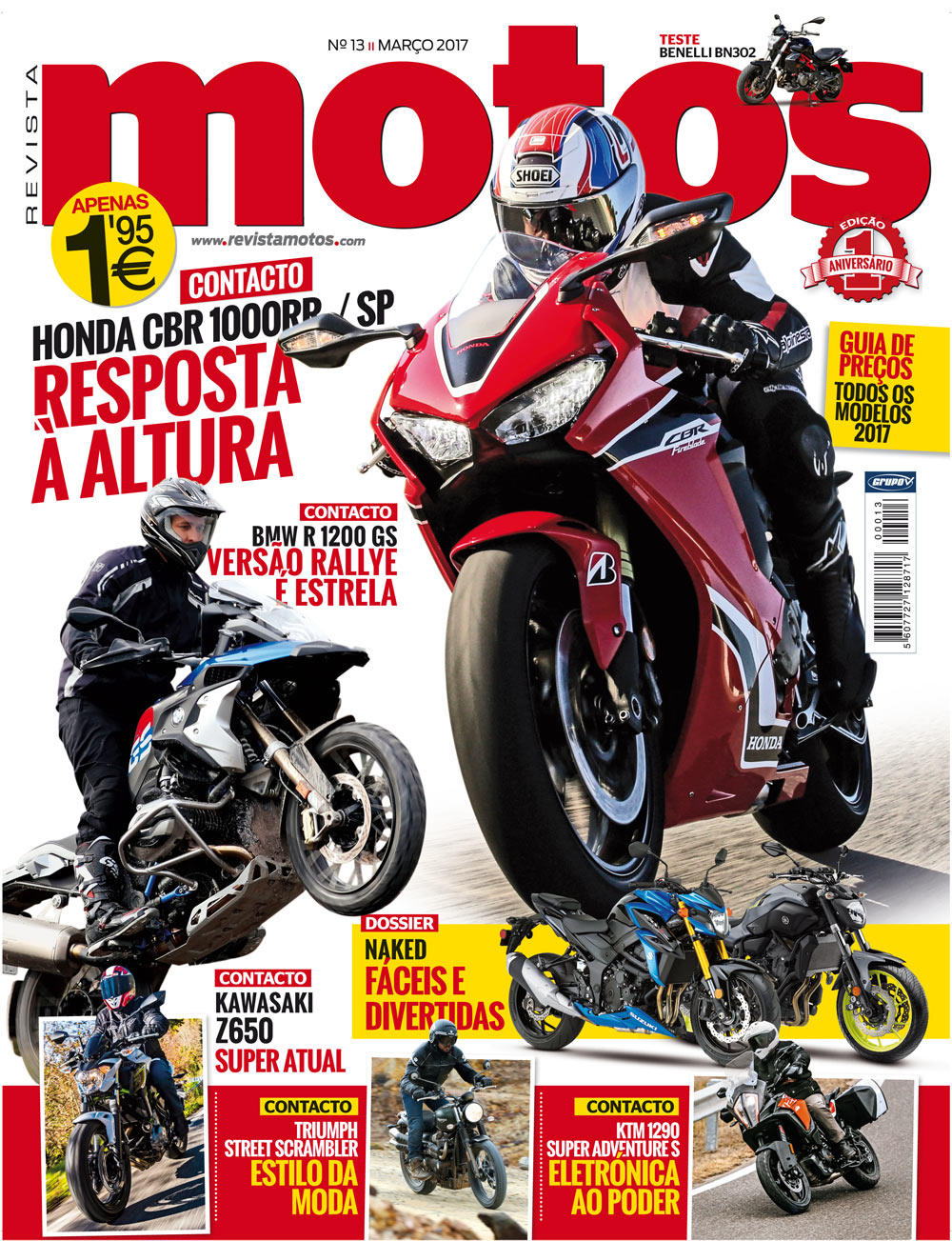 1.º aniversário: edição de março da revista Motos já nas bancas