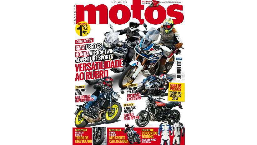 Revista Motos de abril à venda a partir de amanhã