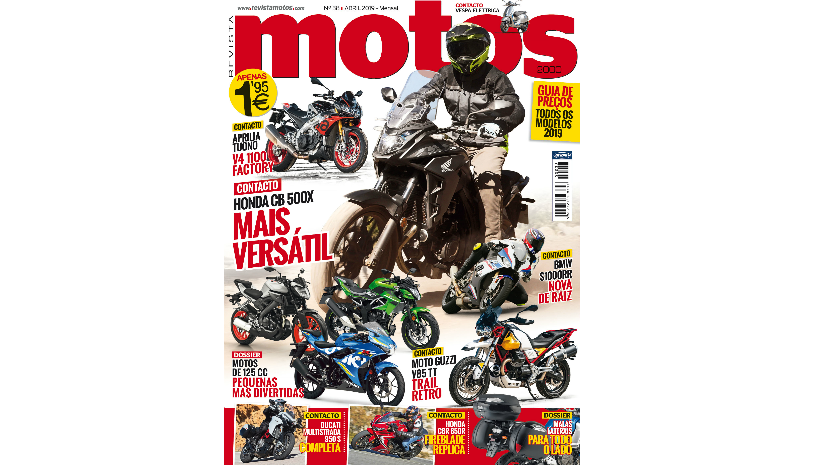 Revista Motos de abril chega amanhã às bancas de todo o país