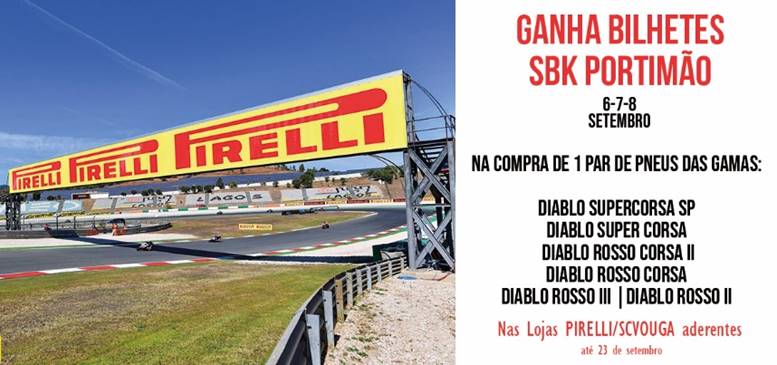 Pirelli oferece bilhetes para o SBK em Portimão