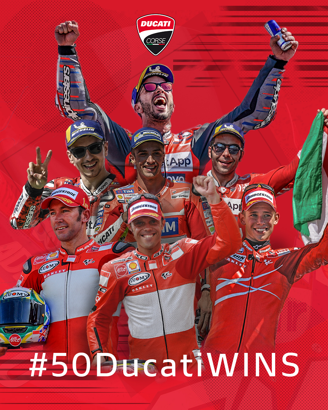 Ducati alcança na Áustria a vitória número 50 em Moto GP