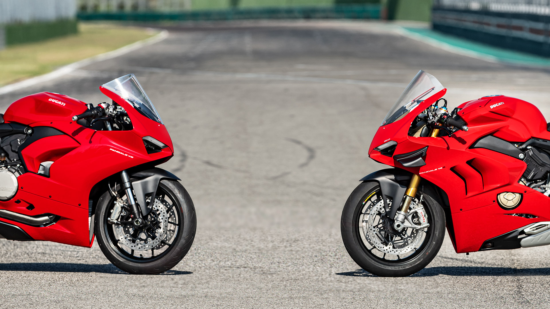 Ducatisti na pista de Misano com pilotos do Campeonato do Mundo de Superbike