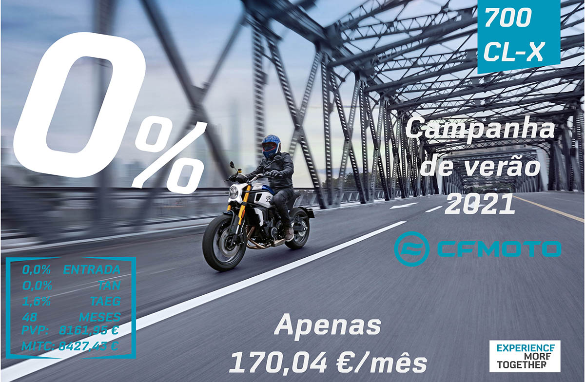 CF MOTO mantém campanha sem entrada e sem juros