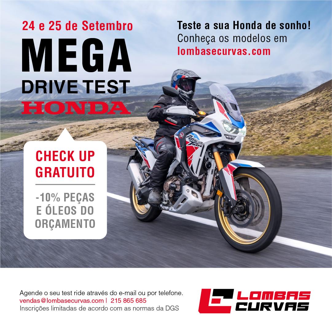 Mega Drive Teste da Lombas e Curvas é já dia 24 de setembro