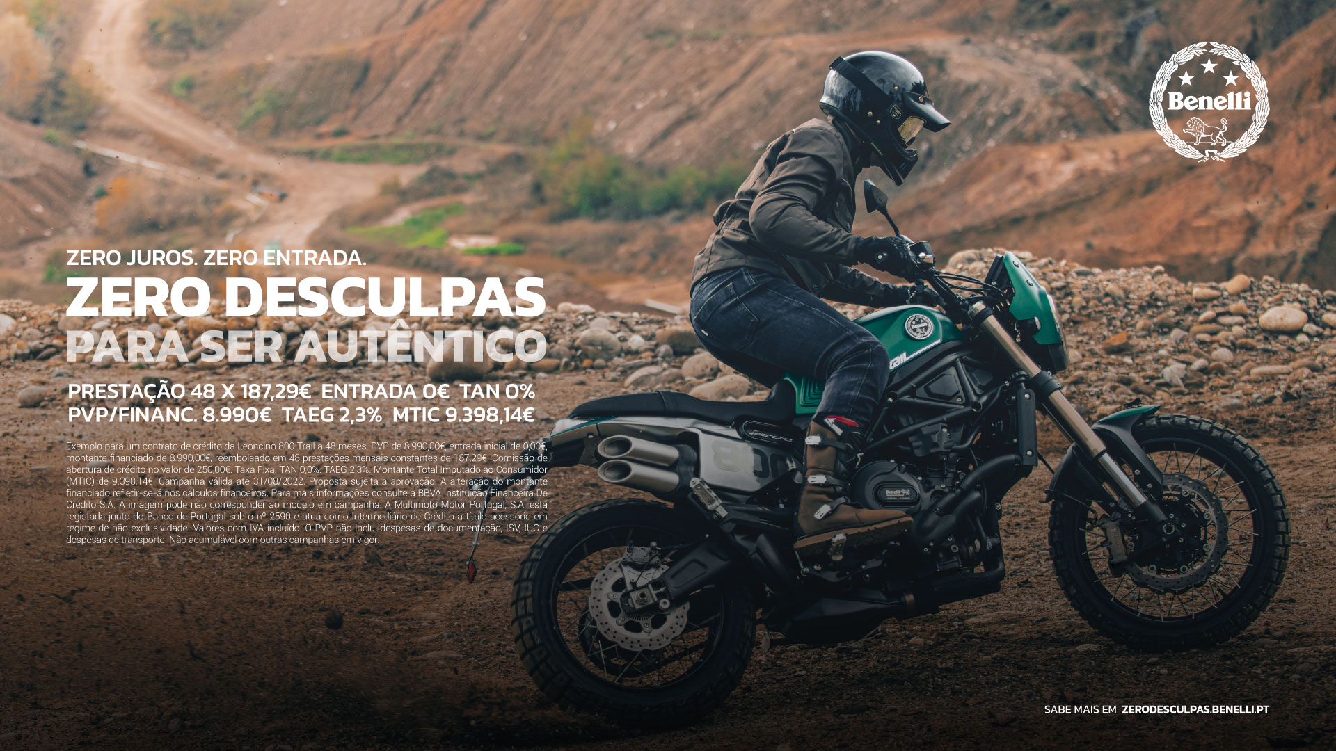 Campanha da Benelli promete condições de financiamento sem igual