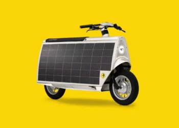 E esta estranha trotinete elétrica movida a energia solar?